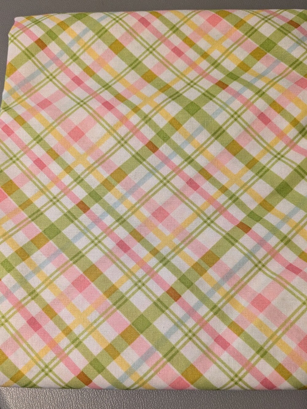 Pastel Plaid Cotton Fabric By The Yard